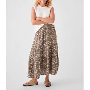 Faherty Valentina Dream Gauze Cotton Tiered Skirt